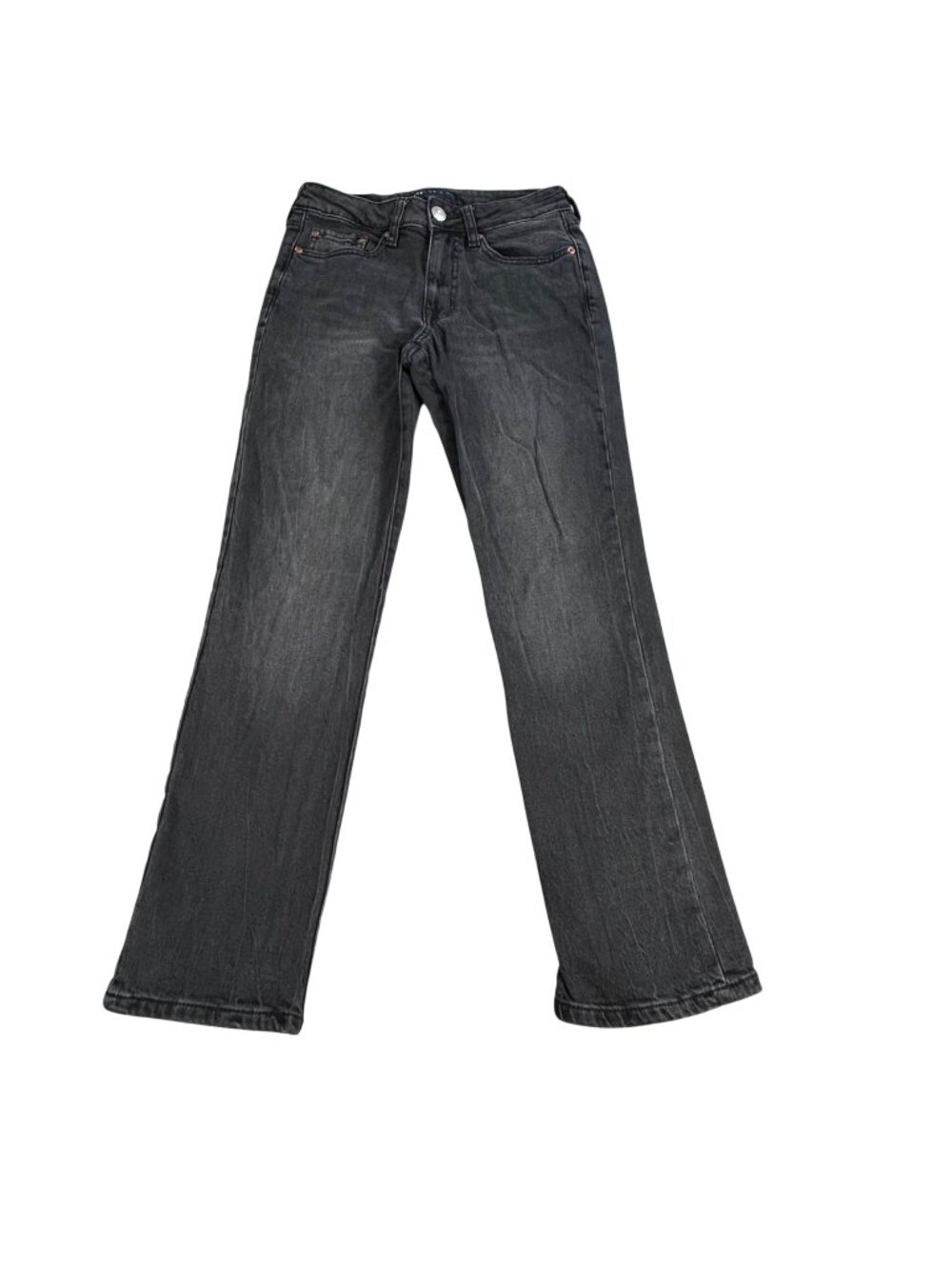 Aeropostale Black Mid-Rise Ankle Straight Jeans Womens Size 4 Reg Casual Comfort